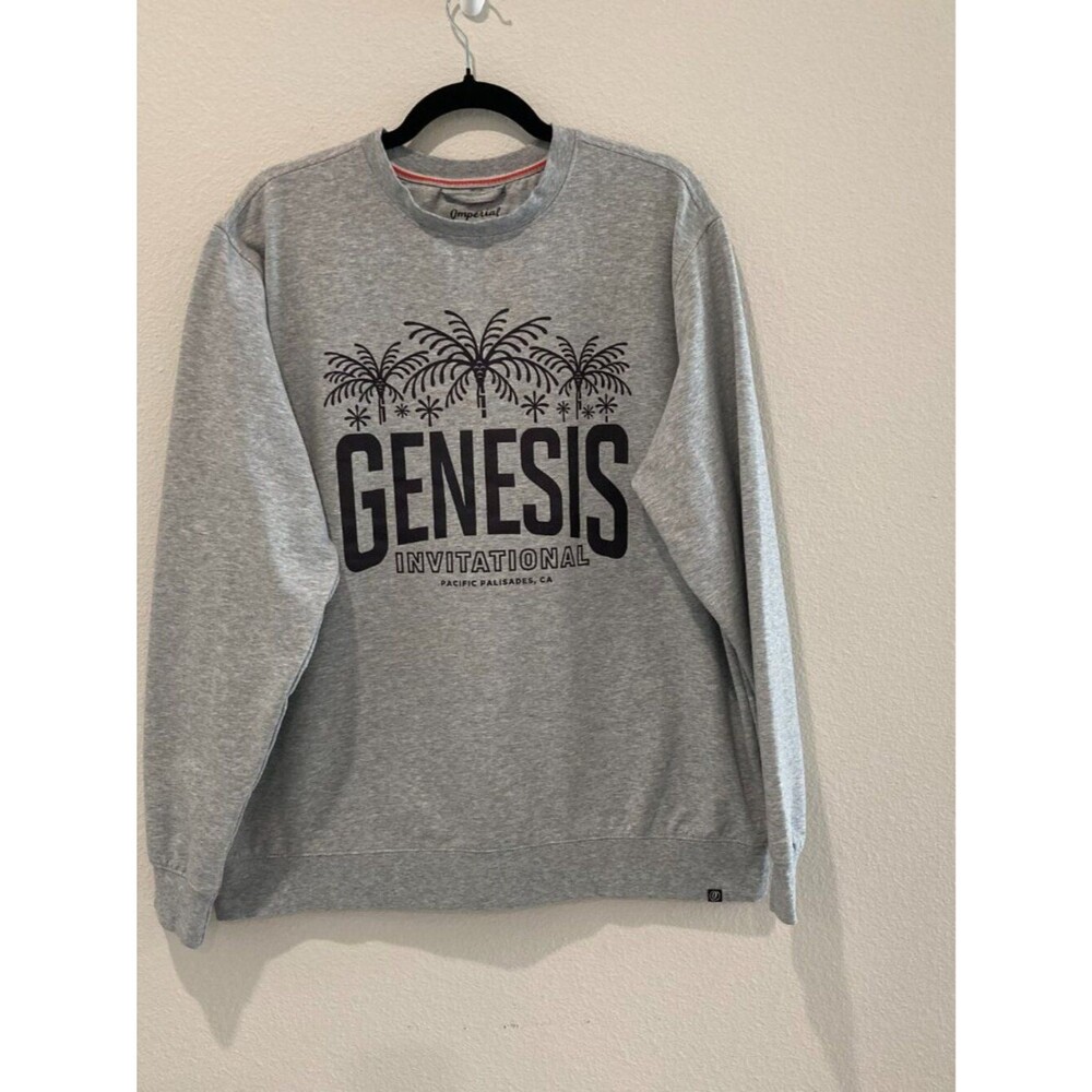 Imperial Genesis Invitational Golf Gray Graphic Sweatshirt L
